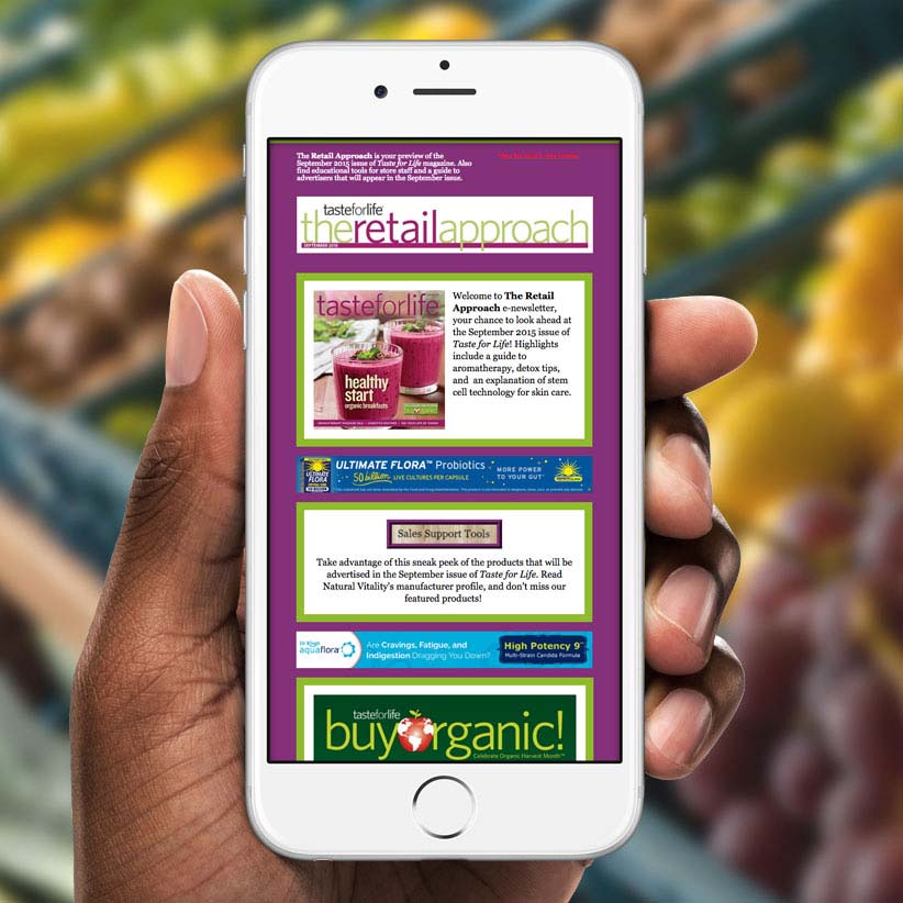 Taste for Life editorial layout