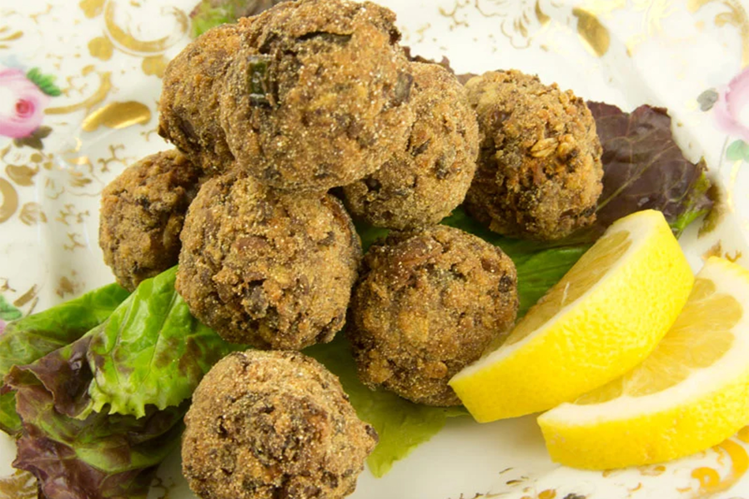 a plate of bean paste rolled into snack balls