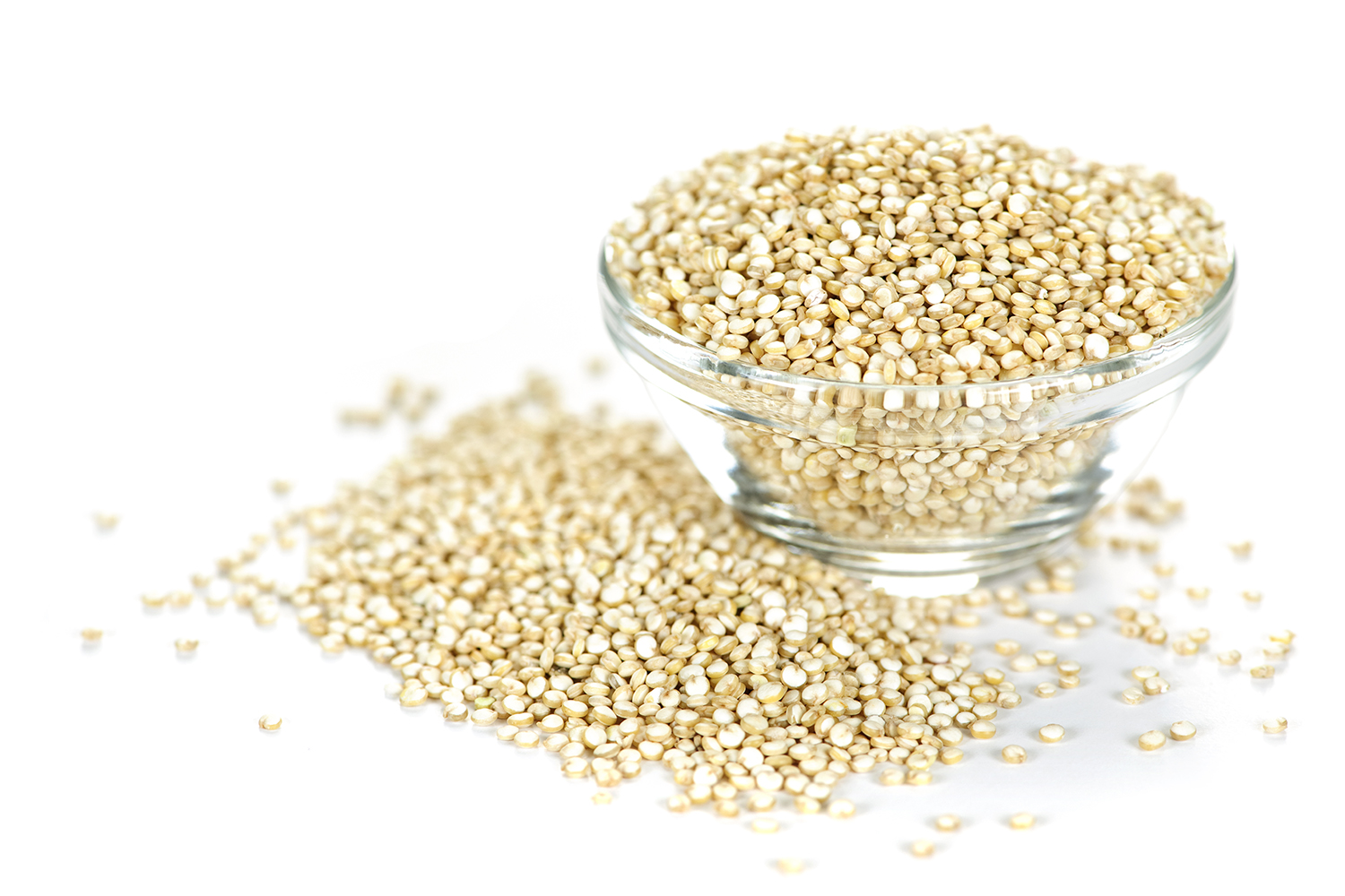 a bowl of quinoa ready to be cooked into porridge
