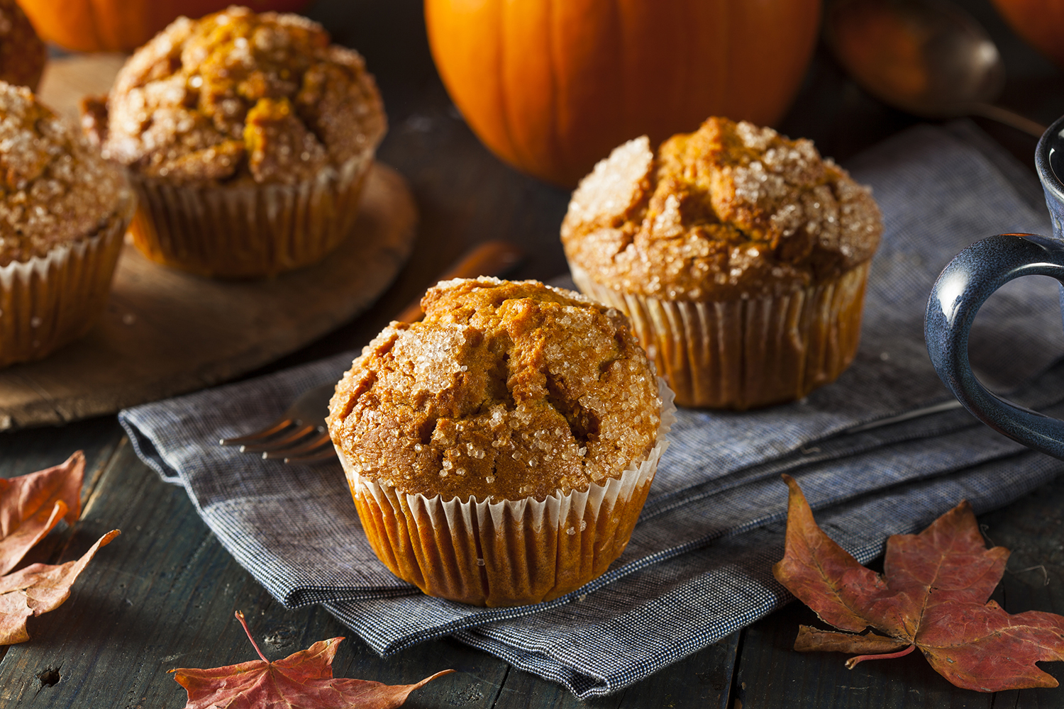 freshly baked pumpkin muffins
