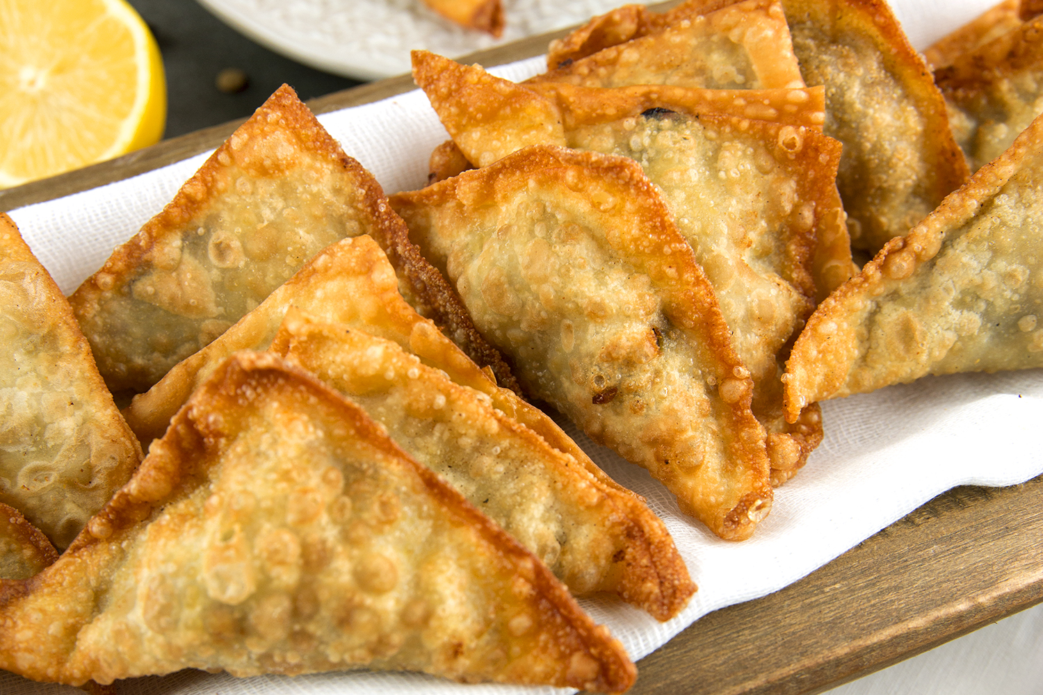 a plate of freshly fried samosa