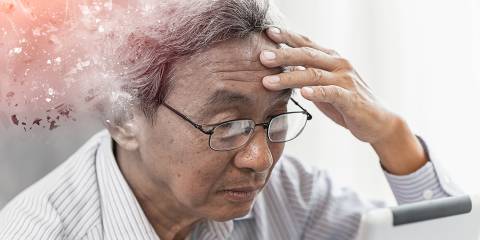 an old man with scattered thoughts trying to read