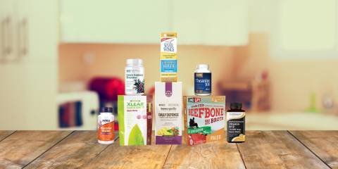 a collection of all-natural foods and supplements