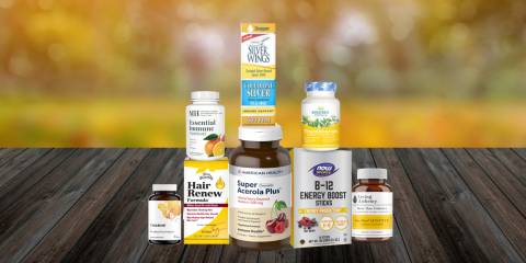 a variety of all-natural supplements