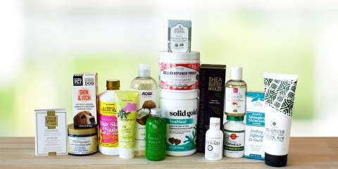A selection of all-natural products for healthy skin.