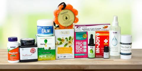 A collection of all-natural body care products and supplements