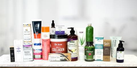 A selection of all natural beauty products
