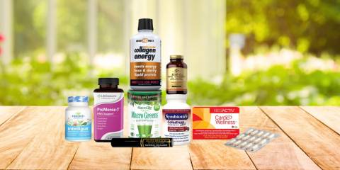 a selection of all-natural supplements