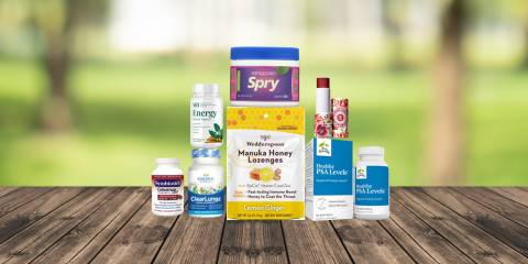 a variety of all-natural supplements and remedies