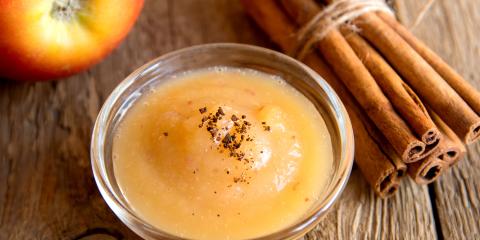 cinnamon sticks and homemade applesauce