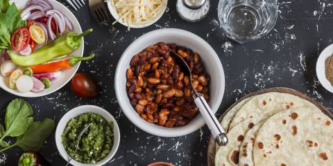 ingredients for vegetarian tacos