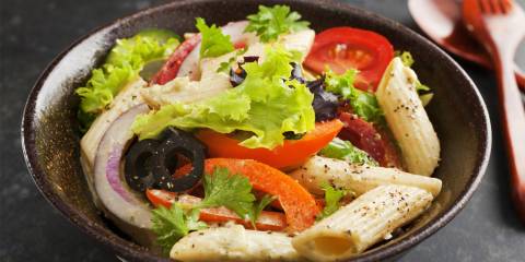 Whole-Grain Pasta Chop Salad with Blood Orange