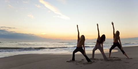 Beach yoga
