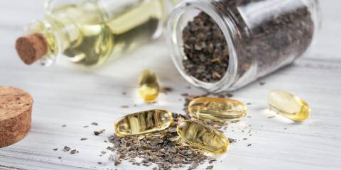 flax seed and omega oil capsules