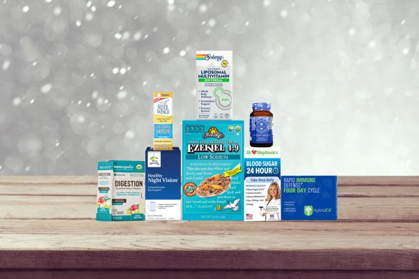 a collection of all-natural supplements and breakfast cereal