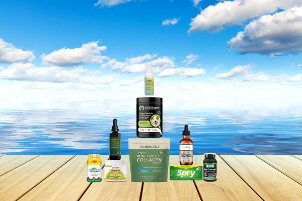 a variety of all-natural foods, supplements, and body care products