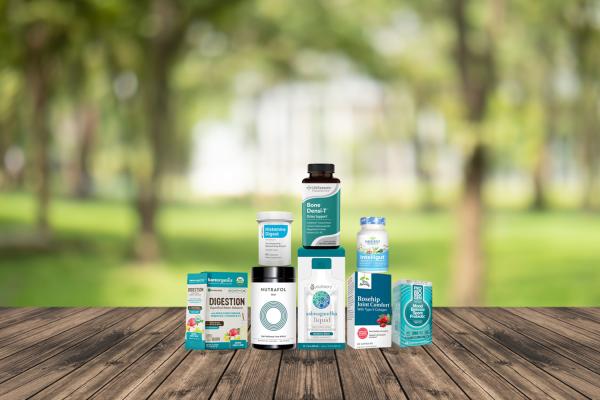 a selection of all-natural supplements