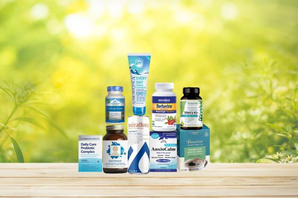 a wide variety of all-natural supplements and body care products