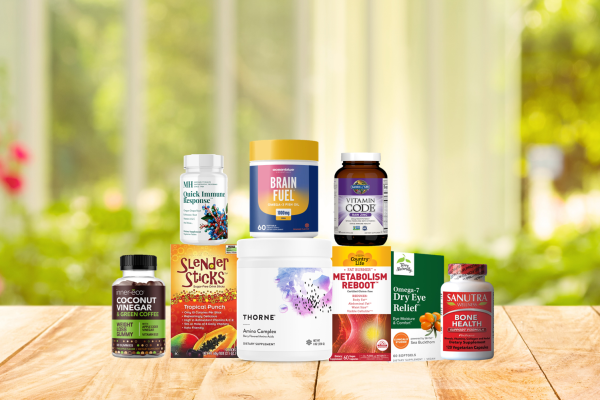 assortment of supplements and natural products