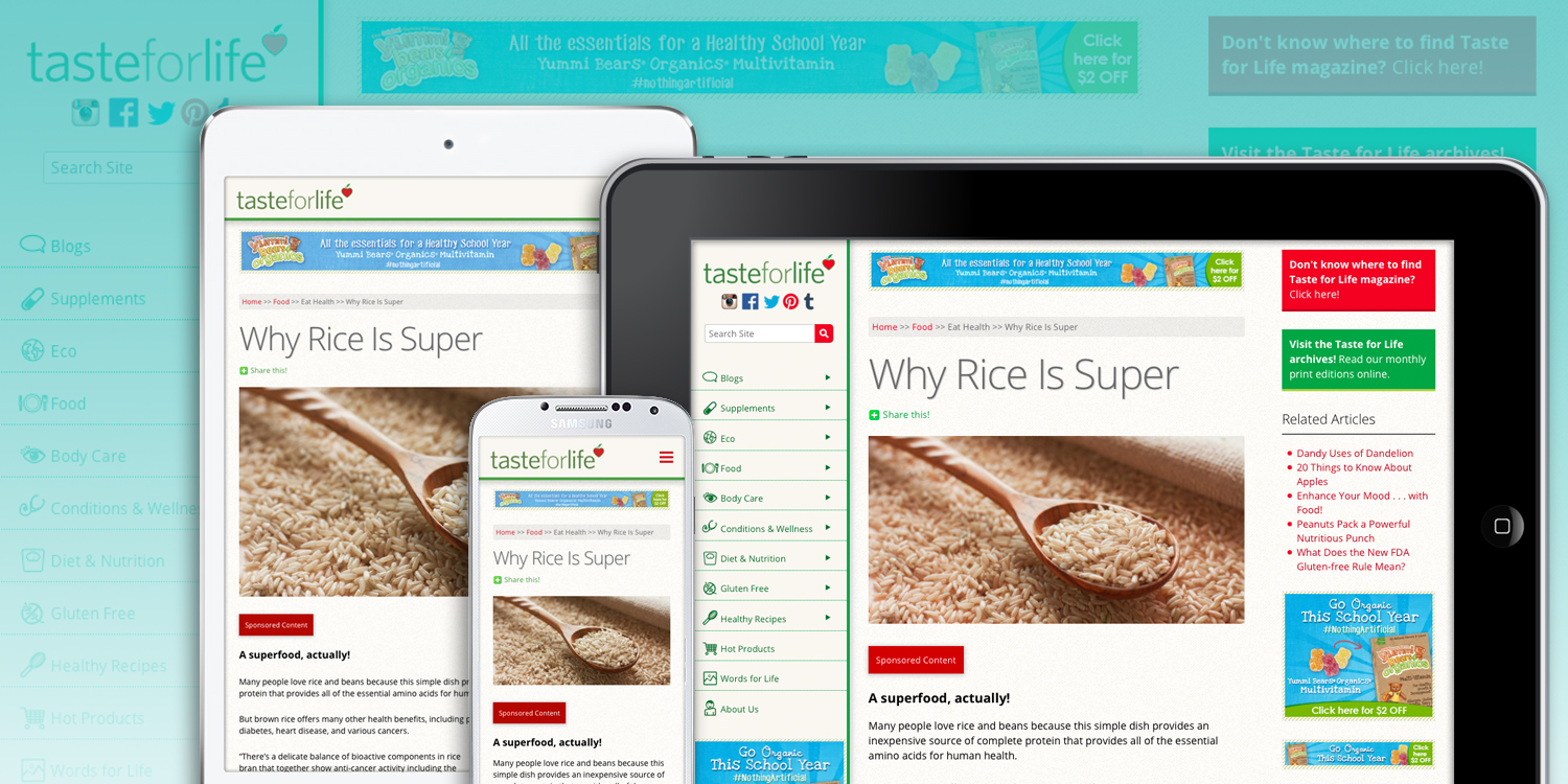 The new tasteforlife.com is awesome.