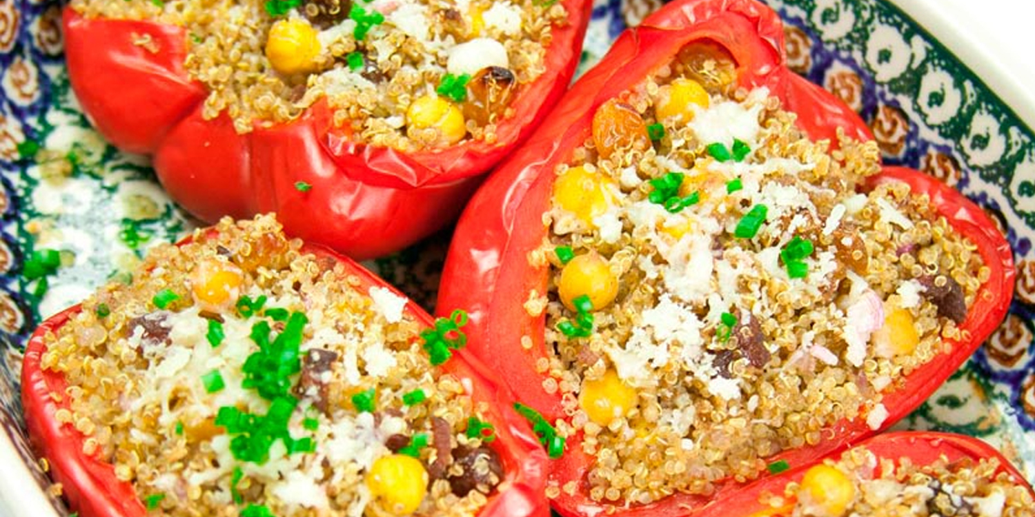 Quinoa Stuffed Red Peppers